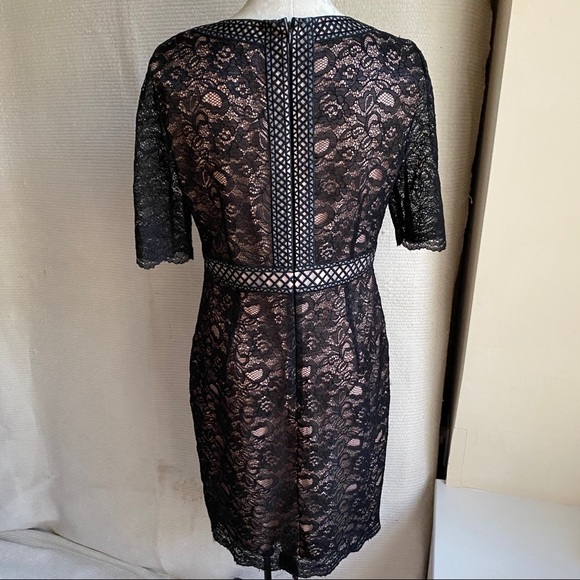 Antonio Melani 10 Lace Sheer Illusion Dress Black - Picture 5 of 8